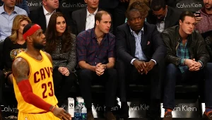 Książę William, księżna Kate i LeBron James
