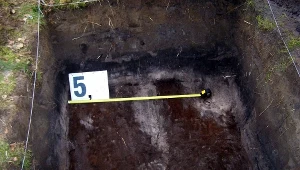 Jeden z wykopów sondażowych założonych w rejonie poszukiwań.