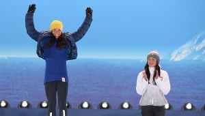 Charlotte Kalla i Justyna Kowalczyk na podium w Soczi