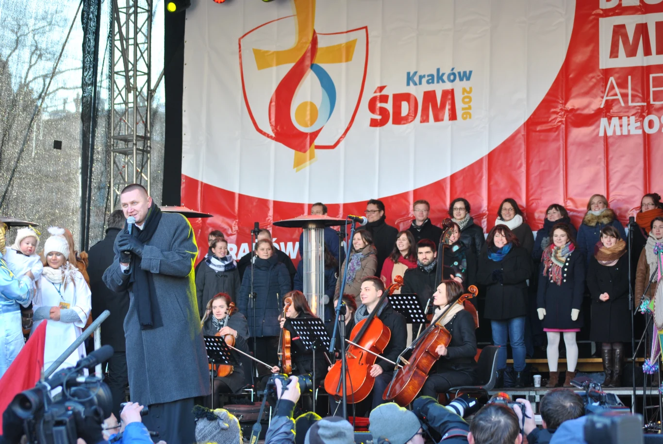 Orszak Trzech Króli w Krakowie zakończyła uroczysta prezentacja hymnu ŚDM 2016