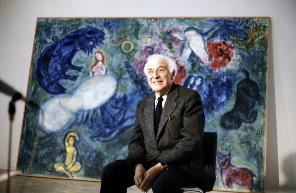 Marc Chagall w swoim domu w Vence