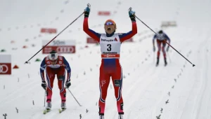 Radość Therese Johaug na mecie