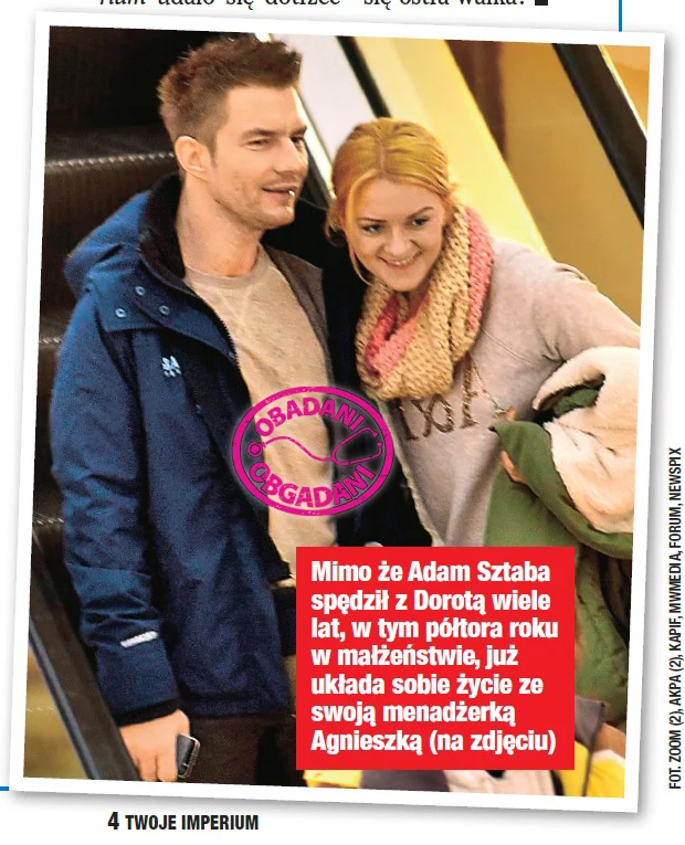 Adam Sztaba ze swoją menedżerką Agnieszką