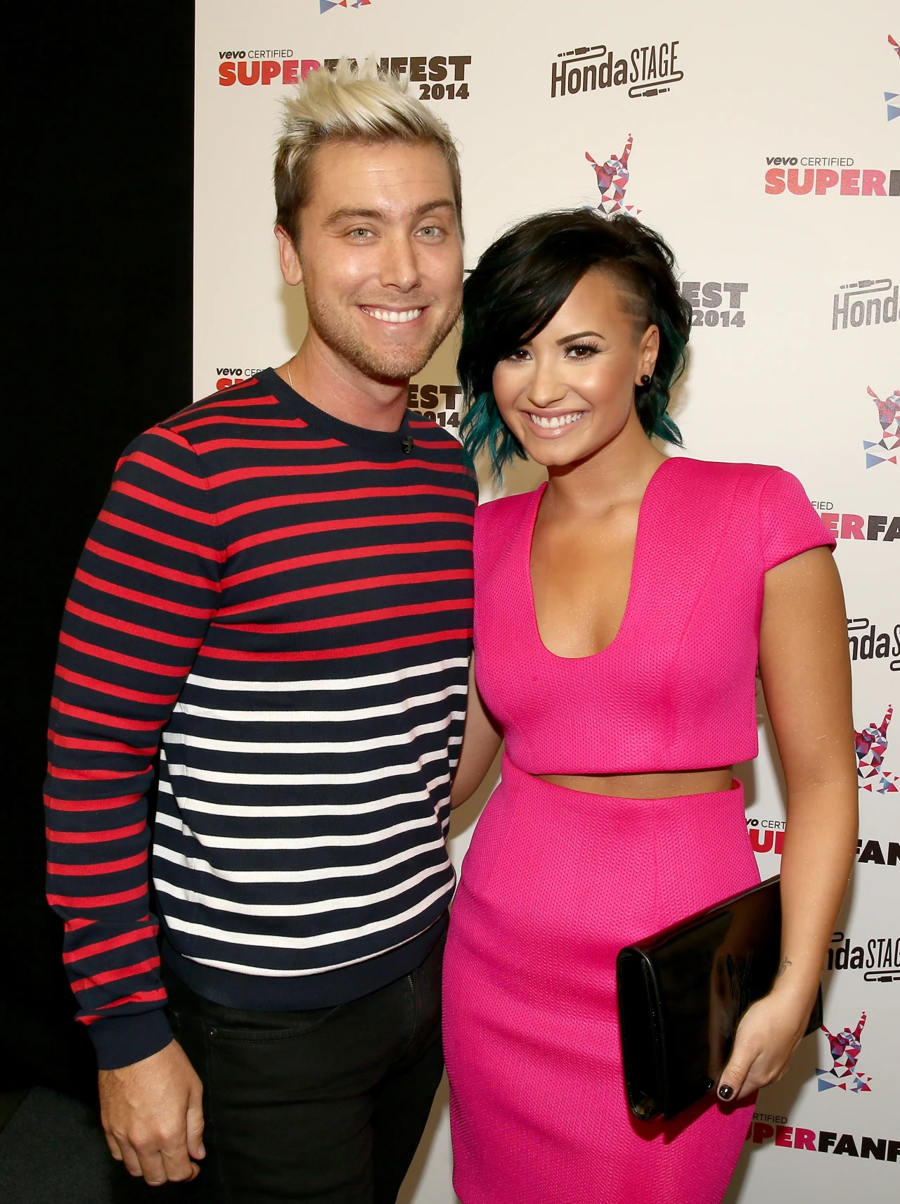 Lance Bass, na zdj. z Demi Lovato Lance Bass, na zdj. z Demi Lovato