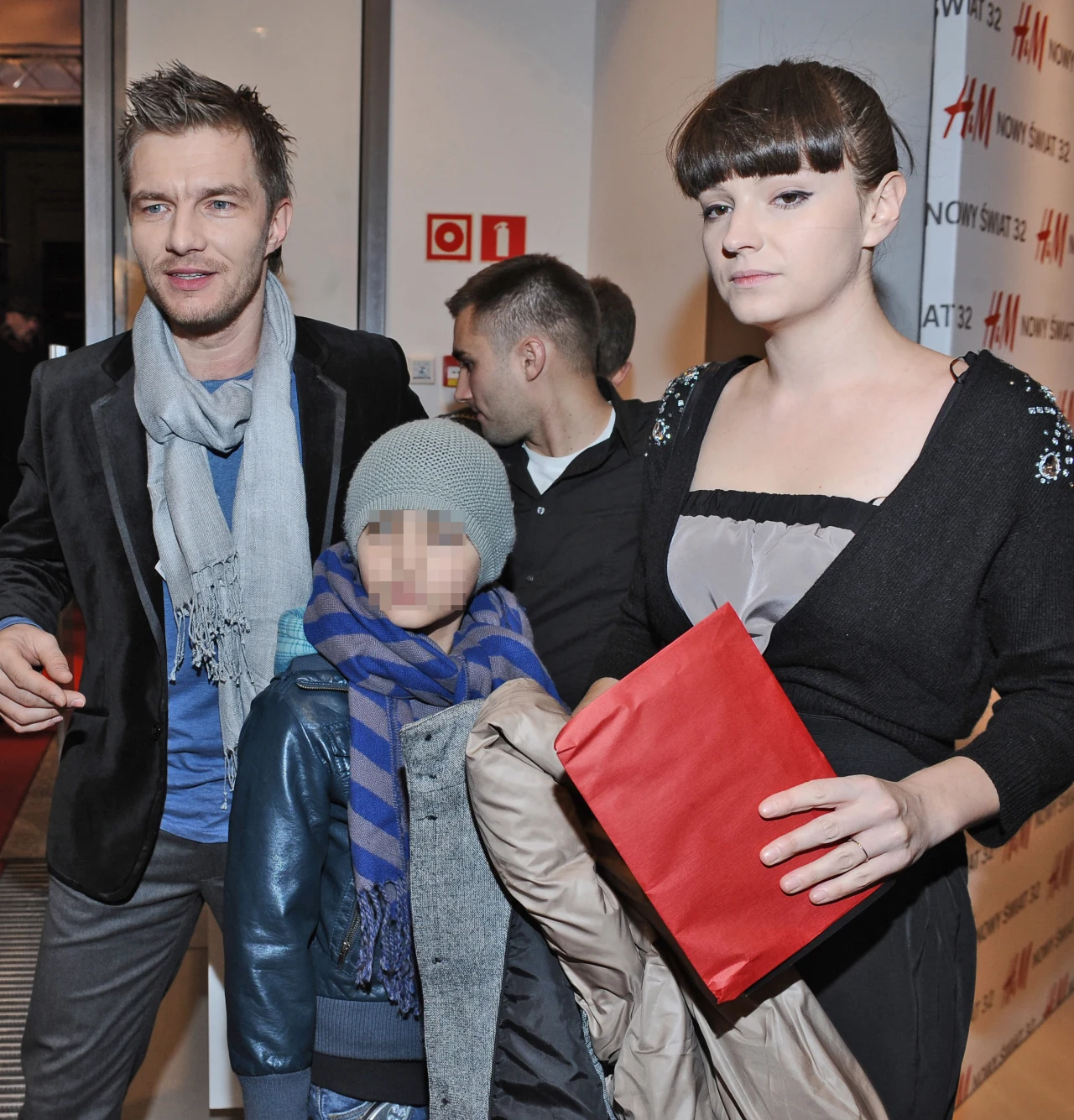 Adam Sztaba z żoną Dorotą Szelągowską i jej synkiem Antkiem z poprzedniego związku