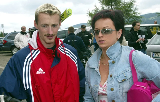 Adam Małysz z żoną