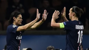 Edinson Cavani (z lewej) i Zlatan Ibrahimović
