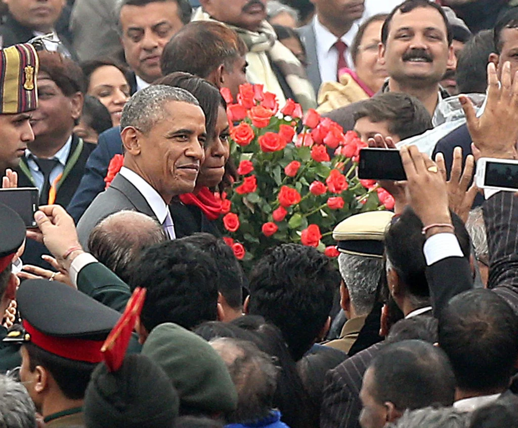 Barack Obama z żoną Michelle oglądał w stolicy Indii paradę z okazji Dnia Republiki