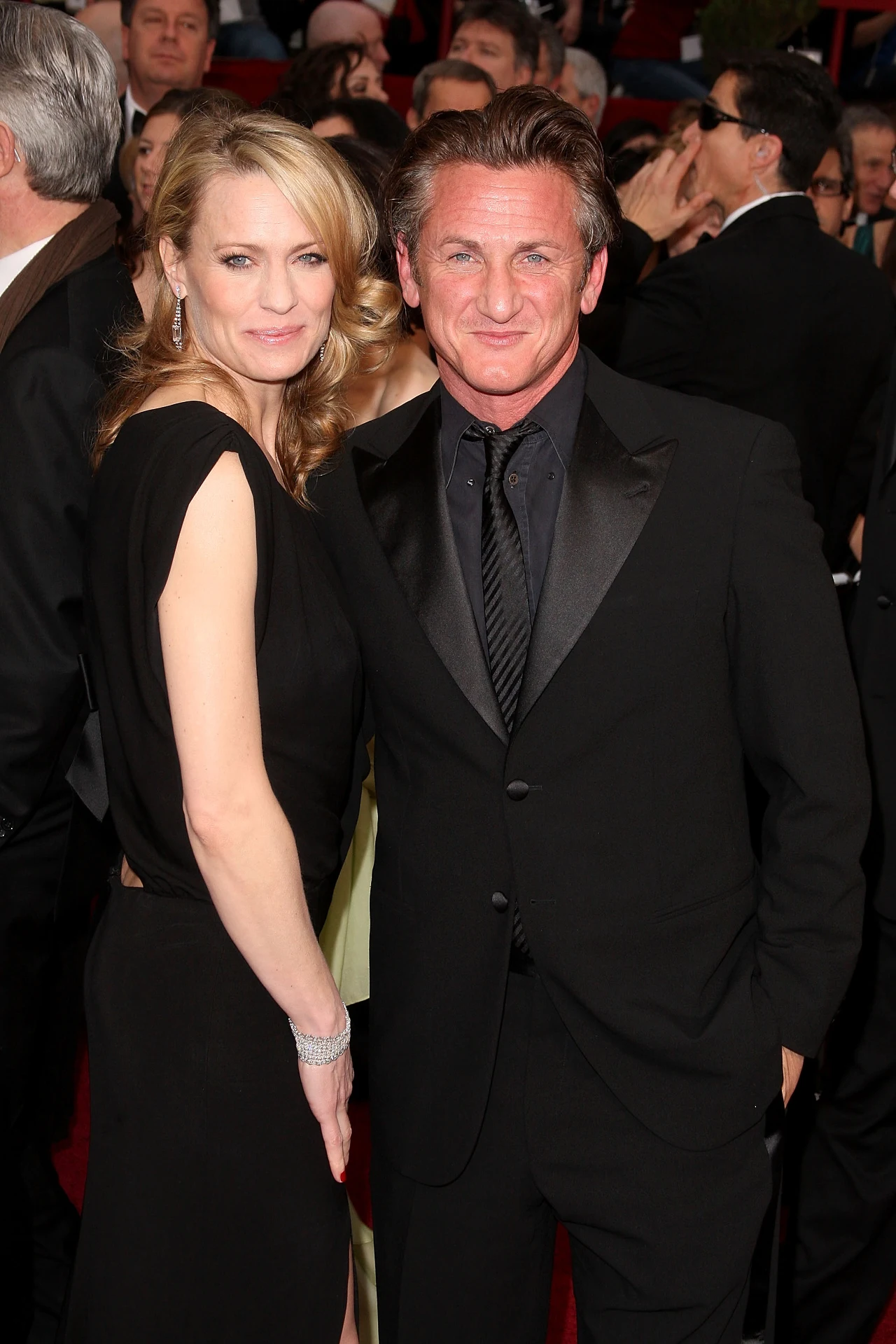 Sean Penn z byłą żoną, Robin Right Sean Penn z byłą żoną, Robin Right