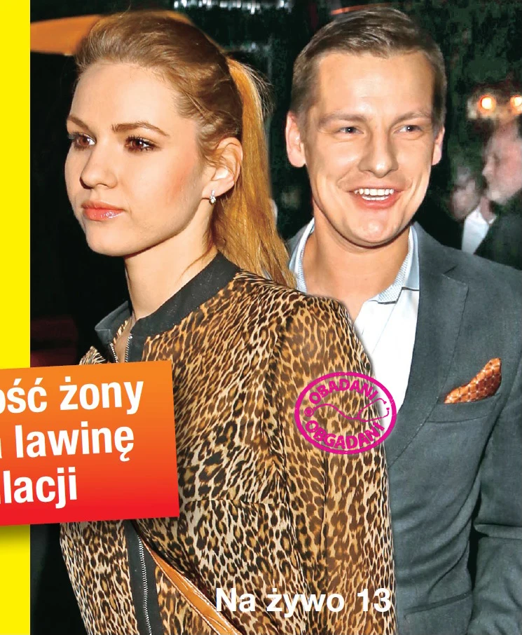 Marcin Mroczek z piękną towarzyszką na premierze