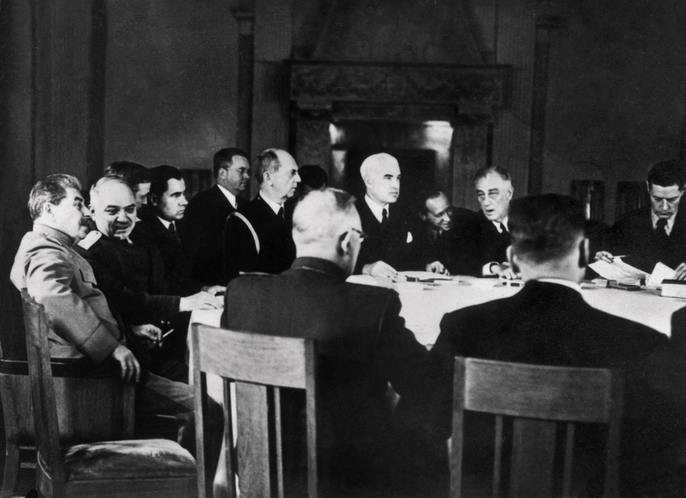 Przywódca ZSRR Józef Stalin i prezydent USA Franklin Roosevelt