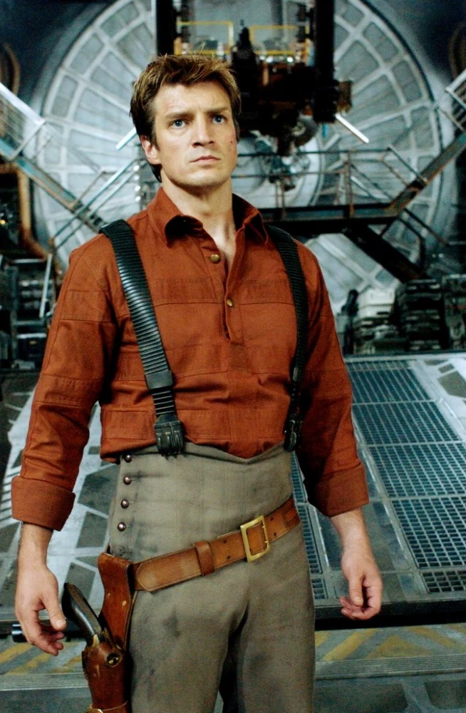 Nathan Fillion jako kapitan Mal Reynolds w "Firefly" 