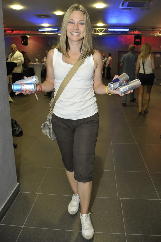 Kasia Bujakiewicz na promocji napoju energetycznego