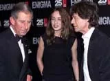 Mick Jagger z księciem Karolem i córką Elizabeth