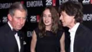 Sir Mick Jagger z córką Elizabeth i księciem Karolem