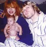 Courtney Love i Kurt Cobain wraz z córką Francis Bean