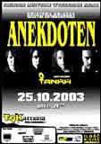 Plakat reklamujący kielecki koncert Anekdoten