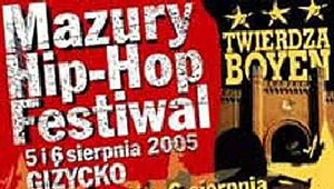 Plakat reklamujący "Mazury Hip-Hop Festiwal"