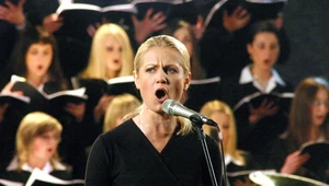 Olga Szomańska podczas prapremiery w kieleckiej Kadzielni
