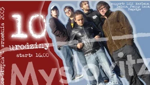 Plakat reklamujący 10-lecie Myslovitz