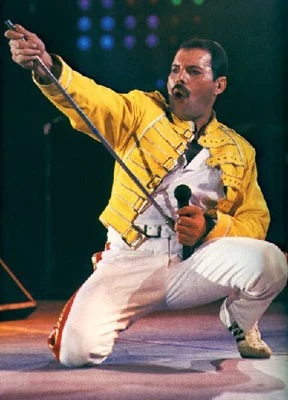 Freddie Mercury na Wembley w 1986 roku