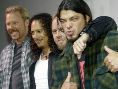 Metallica (pierwsi z lewej James Hetfield i Kirk Hammett) Metallica (pierwsi z lewej James Hetfield i Kirk Hammett)