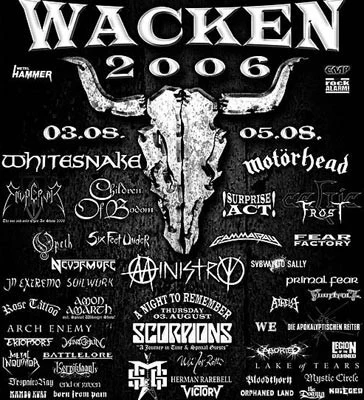 Plakat reklamujący festiwal Wacken 2006 Plakat reklamujący festiwal Wacken 2006