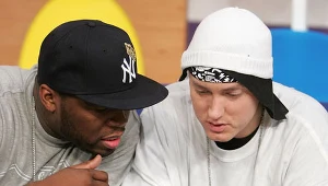 "Ziomie, jesteśmy na 1. miejscu!": 50 Cent i Eminem fot. Scott Gries