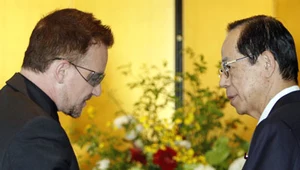 Bono i premier Japonii Yasuo Fukuda