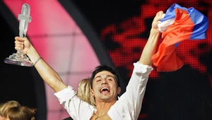 Triumfujący Dima Bilan na Eurowizji