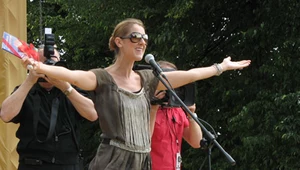 Celine Dion na nadwiślańskich bulwarach w Krakowie
