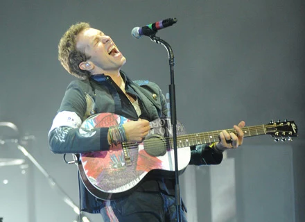 Chris Martin z Coldplay - fot. Samir Hussein