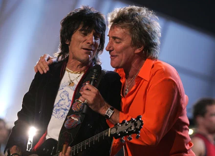 Ron Wood i Rod Stewart okazyjnie spotykają się na scenie - fot. Frank Micelotta