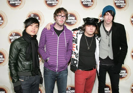 Metro Station (Blake Healy drugi z lewej, brat Miley Cyrus pierwszy z prawej) fot. Bryan Bedder Metro Station (Blake Healy drugi z lewej, brat Miley Cyrus pierwszy z prawej) fot. Bryan Bedder
