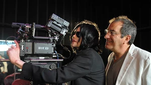 Michael Jackson i reżyser koncertów Kenny Ortega podczas prób - fot. John Shearer/AEG/Concerts West