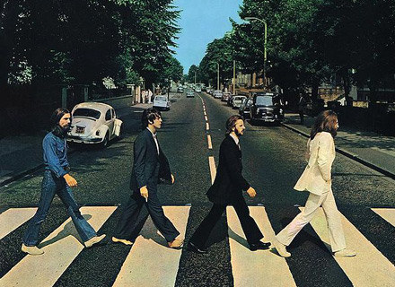 The Beatles na okładce płyty "Abbey Road"