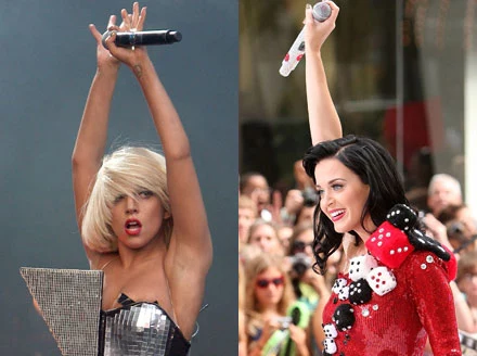 Lady GaGa fot. (fot. Matt Cardy) i Katy Perry (fot. Michael Loccisano) Lady GaGa fot. (fot. Matt Cardy) i Katy Perry (fot. Michael Loccisano)