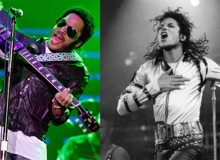 Lenny Kravitz i Michael Jackson - fot. Sean Gardner / Dave Hogan