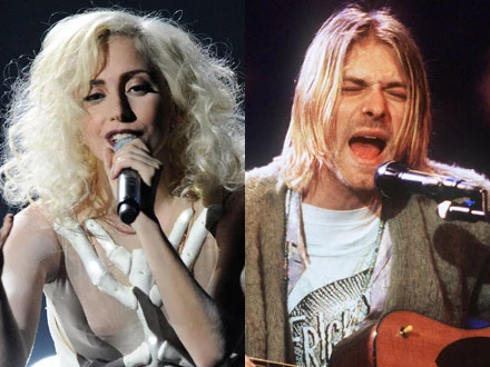 Lady GaGa i Kurt Cobain fot. Kevork Djansezian/Frank Micelotta