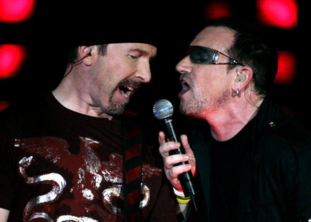 The Edge i Bono (U2) fot. Dave Hogan