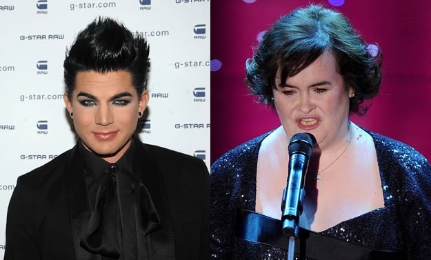 Adam Lambert (fot. Jamie McCarthy) i Susan Boyle (fot. Daniele Venturelli)