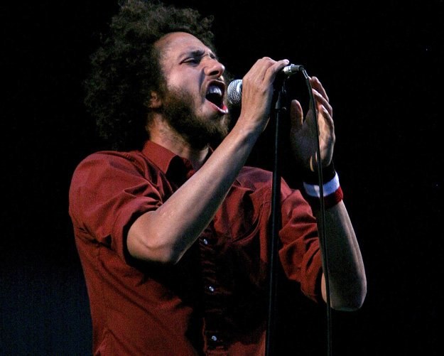 Zack de la Rocha, wokalista Rage Against The Machine - fot. Graham Denholm