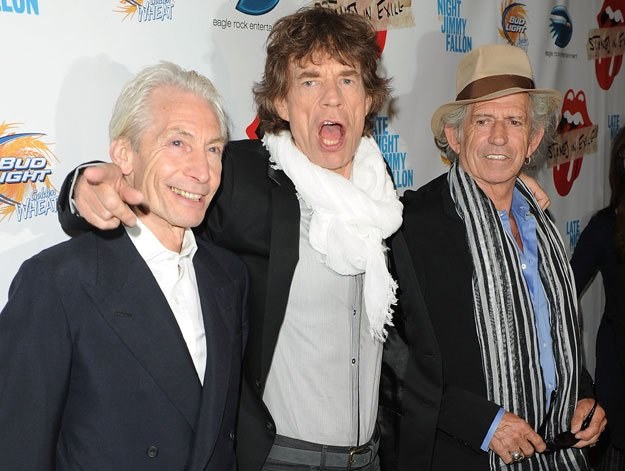 Charlie Watts, Mick Jagger i Keith Richards (The Rolling Stones) fot. Stephen Lovekin