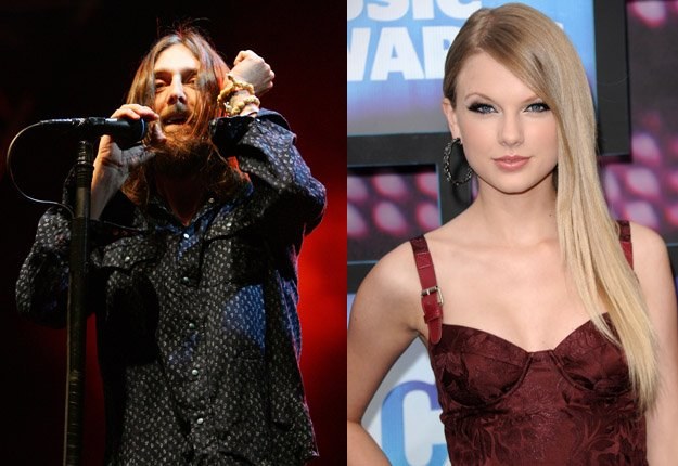 Chris Robinson (fot. Ethan Miller) nie ceni talentu Taylor Swift (fot. Jason Merritt)