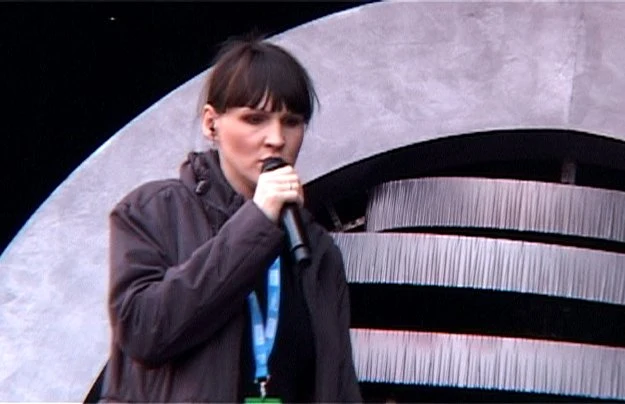 Agnieszka Chylińska podczas próby w Opolu Agnieszka Chylińska podczas próby w Opolu