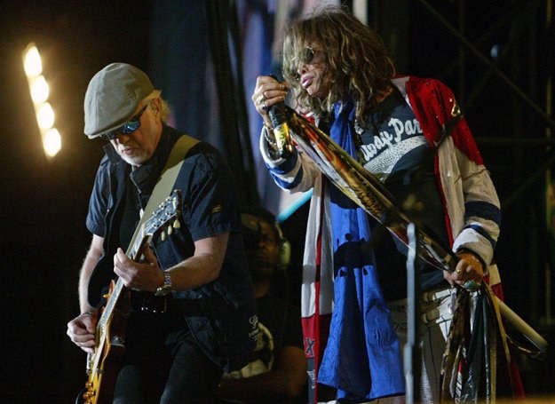 Aerosmith planuje nową płytę (na zdj. Brad Whitford i Steven Tyler) - fot.  John W. Ferguson