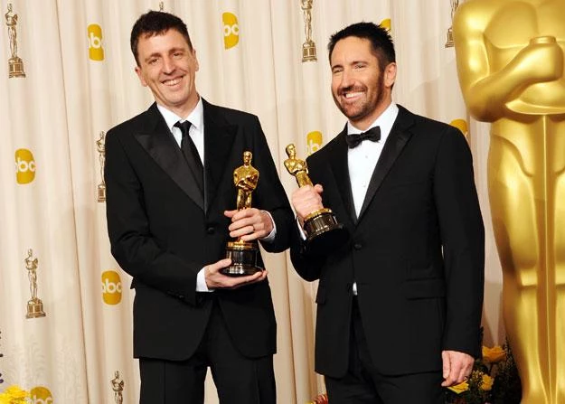 Atticus Ross i Trent Reznor oraz "oscarowe" uśmiechy fot. Jason Merritt