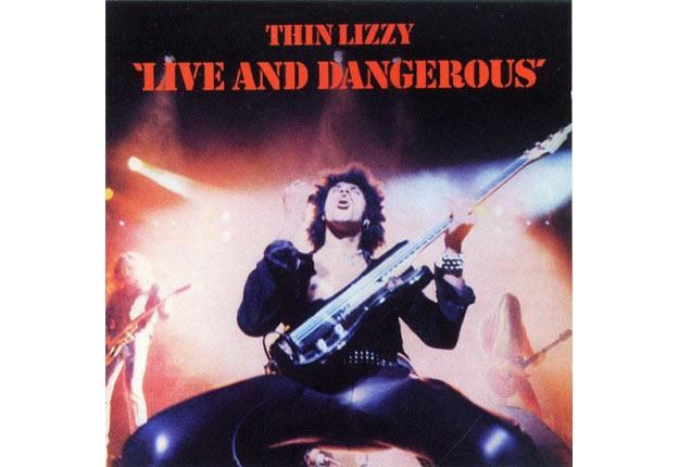 Phil Lynott na okładce albumu "Live And Dangerous" grupy Thin Lizzy