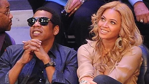 Jay-Z i Beyonce na meczu koszykówki - fot. Jason Merritt