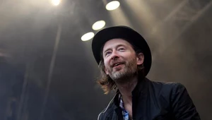 Thom Yorke, wokalista Radiohead, podczas występu na festiwalu Glastonbury - fot. Matt Cardy